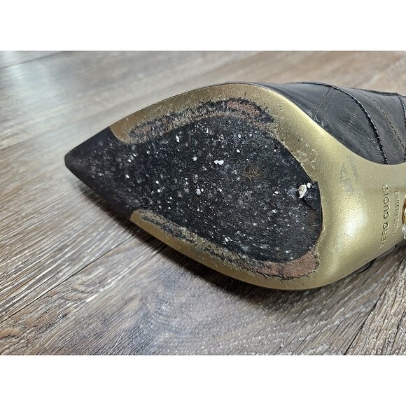 Dolce & Gabbana Bootie Boot Bordeaux Eel Leather Pointed Italy 36.5 US 6.5 - Picture 8 of 16